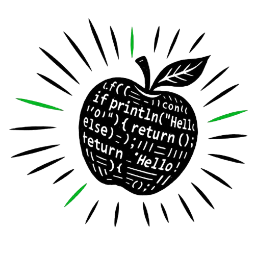 Illustration de la pomme, symbole du livre Casser le code !